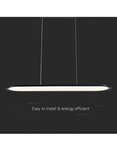 10045-Lampadario LED a Sospensione   Colore Nero -6
