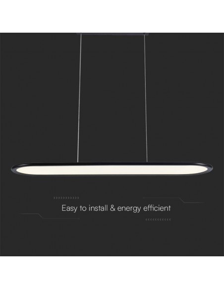 10045-Lampadario LED a Sospensione   Colore Nero -6