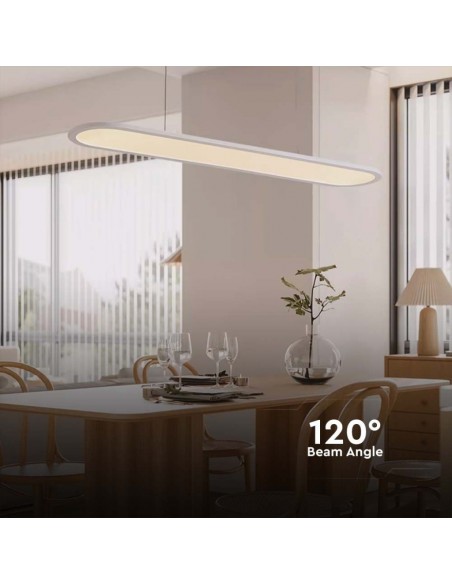 Lampadario LED a Sospensione 24W 80*104Cm Bianco 4000K