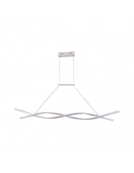 10049-Lampadario LED a Sospensione  in Metallo dal Design Moderno xcm Colore Bianco -1
