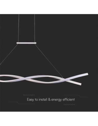 10049-Lampadario LED a Sospensione  in Metallo dal Design Moderno xcm Colore Bianco -5