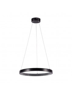 10052-Lampadario LED a Sospensione Circolare  in Metallo Colore Nero  -1