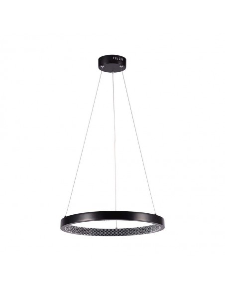10052-Lampadario LED a Sospensione Circolare  in Metallo Colore Nero  -1