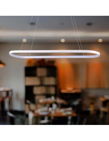 10055-Lampadario LED a Sospensione  in Metallo Colore Bianco  -4
