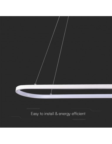 10055-Lampadario LED a Sospensione  in Metallo Colore Bianco  -6