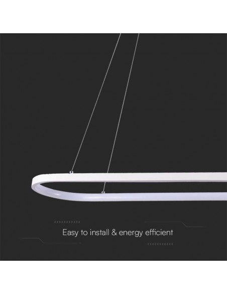 10055-Lampadario LED a Sospensione  in Metallo Colore Bianco  -6