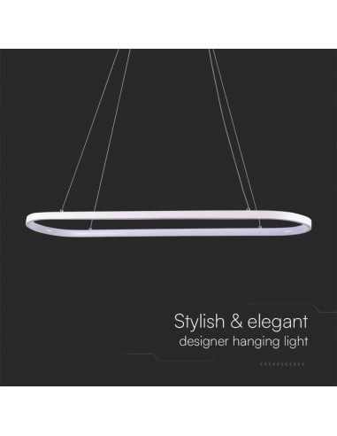 10055-Lampadario LED a Sospensione  in Metallo Colore Bianco  -7