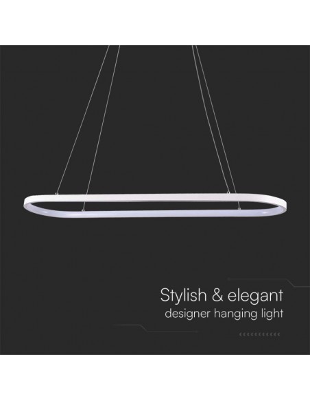 10056-Lampadario LED a Sospensione  in Metallo Colore Bianco  -7