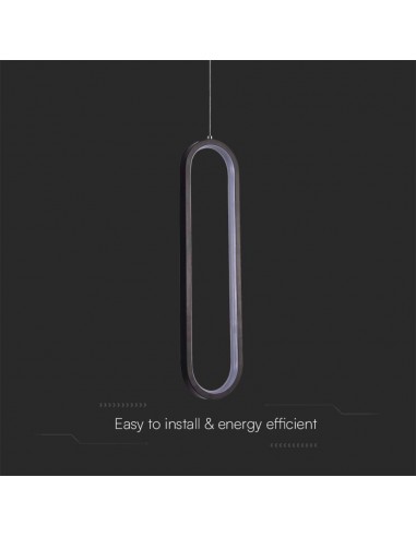 10076-Lampadario LED a Sospensione  dal Design Moderno  Colore Nero -6