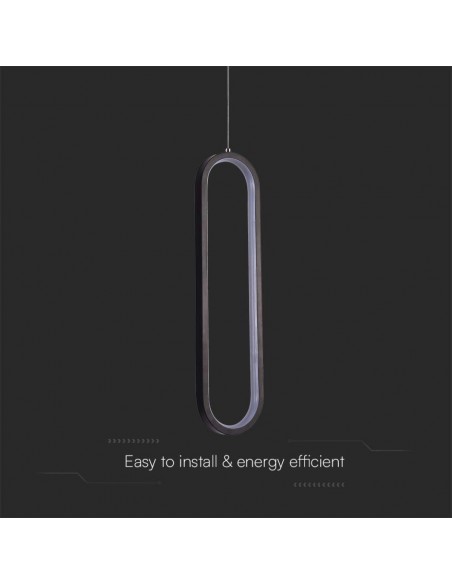 10076-Lampadario LED a Sospensione  dal Design Moderno  Colore Nero -6