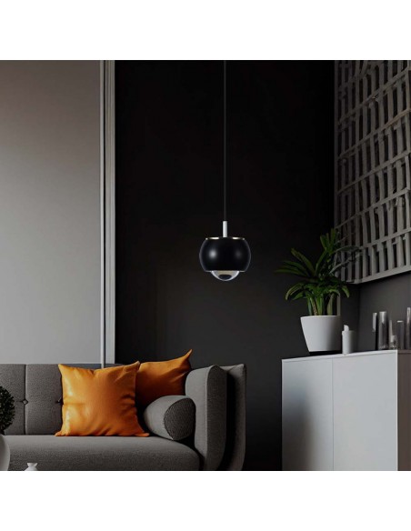 10077-Lampadario LED a Sospensione  Colore Nero  -4