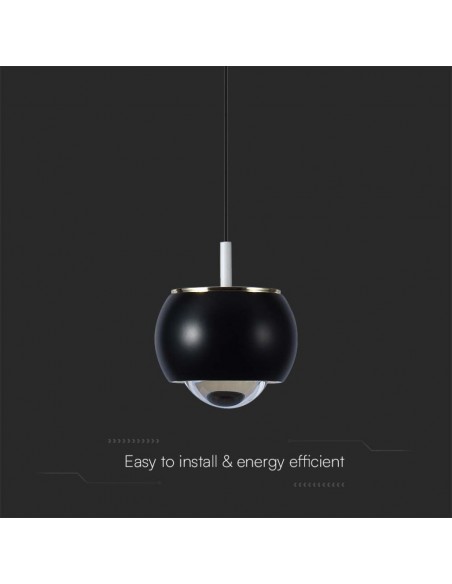 10077-Lampadario LED a Sospensione  Colore Nero  -6