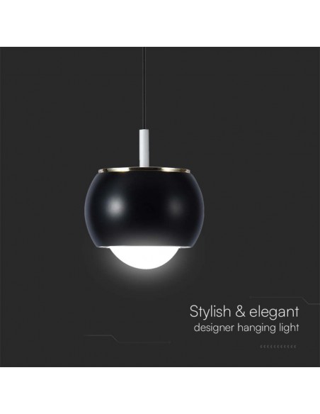 10077-Lampadario LED a Sospensione  Colore Nero  -7