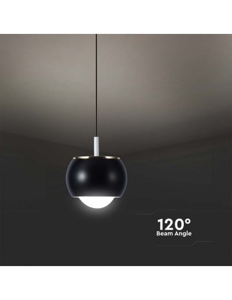 Lampadario LED a Sospensione 9W Nero 10*10*100cm 4000K