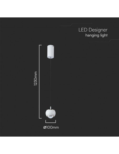 10079-Lampadario LED a Sospensione  Colore Bianco  -2