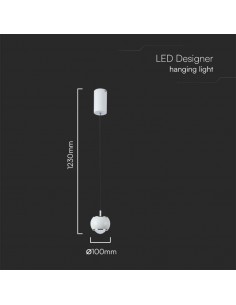 10080-Lampadario LED a Sospensione  Colore Bianco  -1 2