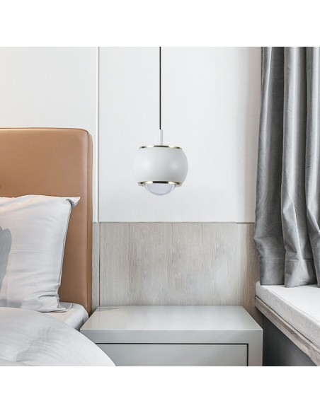 10080-Lampadario LED a Sospensione  Colore Bianco  -3