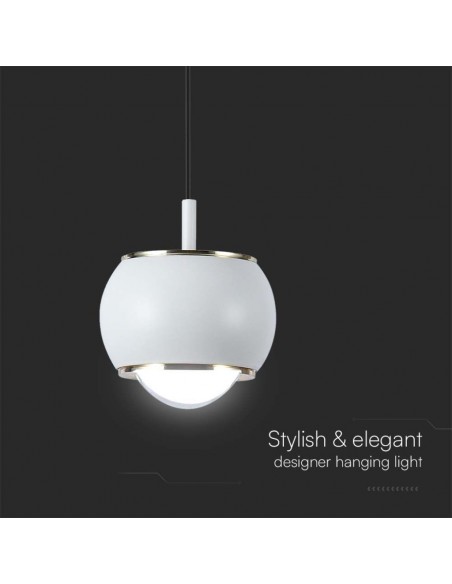 10080-Lampadario LED a Sospensione  Colore Bianco  -7