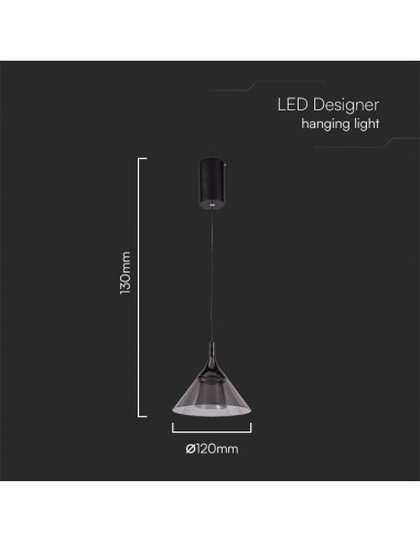 10081-Lampadario LED a Campana  x Colore Nero -2