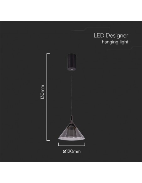 10081-Lampadario LED a Campana  x Colore Nero -2
