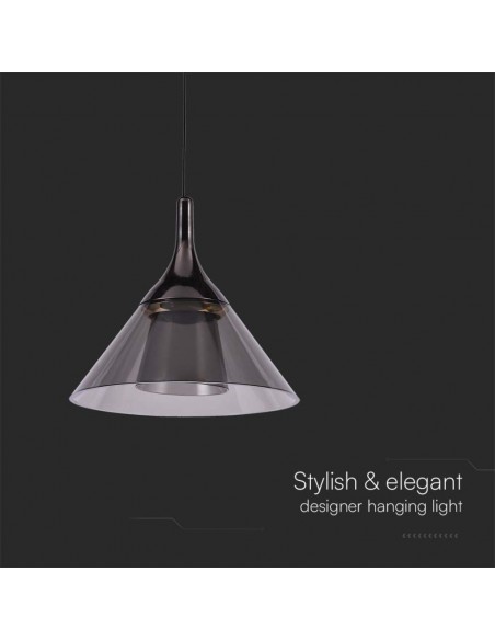 10081-Lampadario LED a Campana  x Colore Nero -7