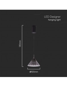 10082-Lampadario LED a Campana  x Colore Nero -1 2