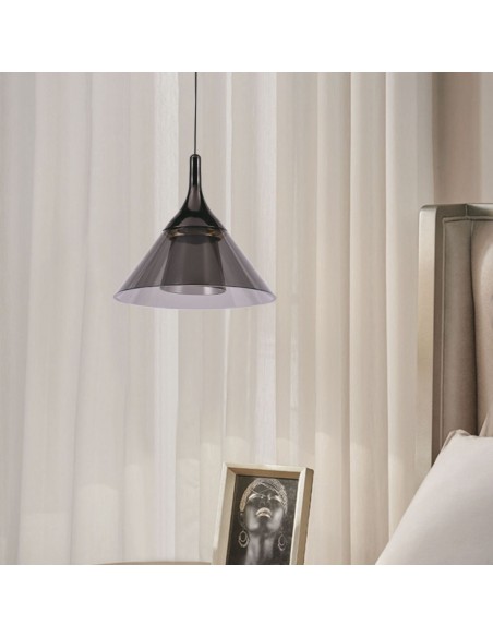 10082-Lampadario LED a Campana  x Colore Nero -3