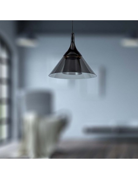 10082-Lampadario LED a Campana  x Colore Nero -4