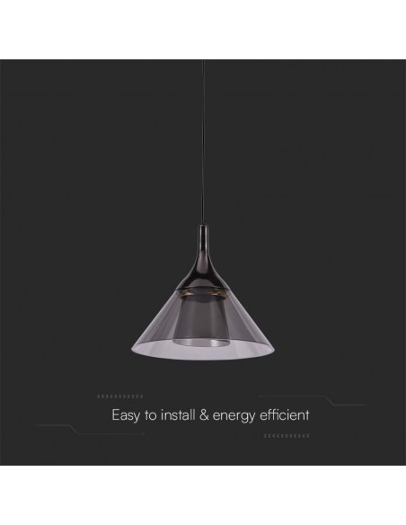 10082-Lampadario LED a Campana  x Colore Nero -6