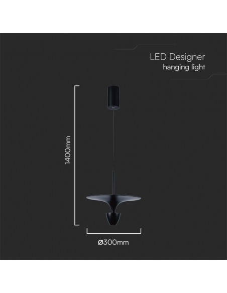 10084-Lampadario LED  dal Design Moderno x Colore Nero -2