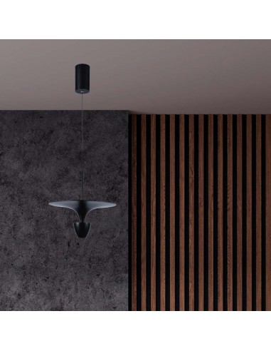 10084-Lampadario LED  dal Design Moderno x Colore Nero -3