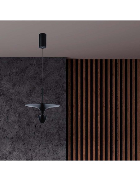 10084-Lampadario LED  dal Design Moderno x Colore Nero -3