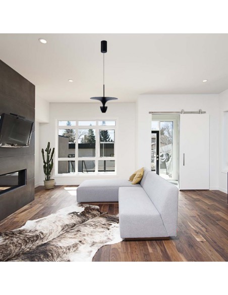 10084-Lampadario LED  dal Design Moderno x Colore Nero -4