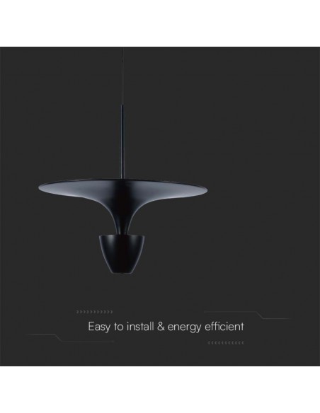 10084-Lampadario LED  dal Design Moderno x Colore Nero -6