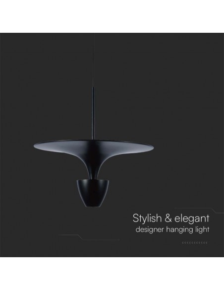 10084-Lampadario LED  dal Design Moderno x Colore Nero -7