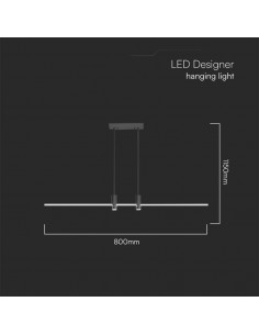 10088-Lampadario LED a Sospensione  dal Design Moderno xcm Colore Nero -1 2