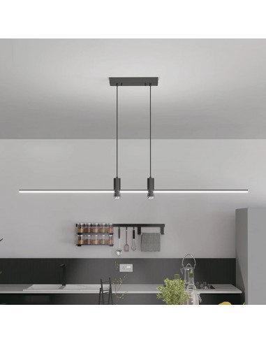 10088-Lampadario LED a Sospensione  dal Design Moderno xcm Colore Nero -3