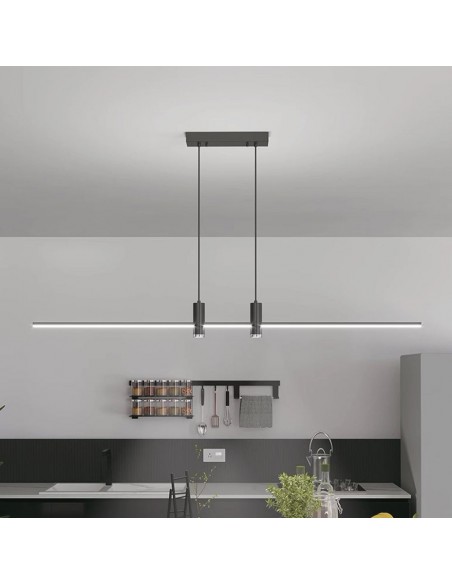10088-Lampadario LED a Sospensione  dal Design Moderno xcm Colore Nero -3