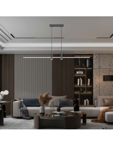 10088-Lampadario LED a Sospensione  dal Design Moderno xcm Colore Nero -4