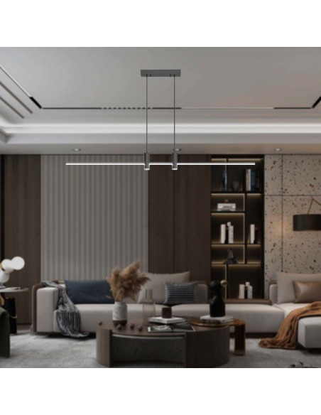 10088-Lampadario LED a Sospensione  dal Design Moderno xcm Colore Nero -4