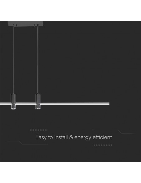 10088-Lampadario LED a Sospensione  dal Design Moderno xcm Colore Nero -6