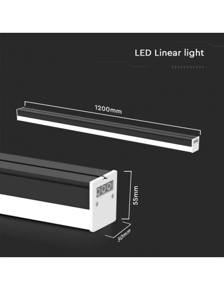 10137-Plafoniera LED Lineare  cm Colore Nero -2