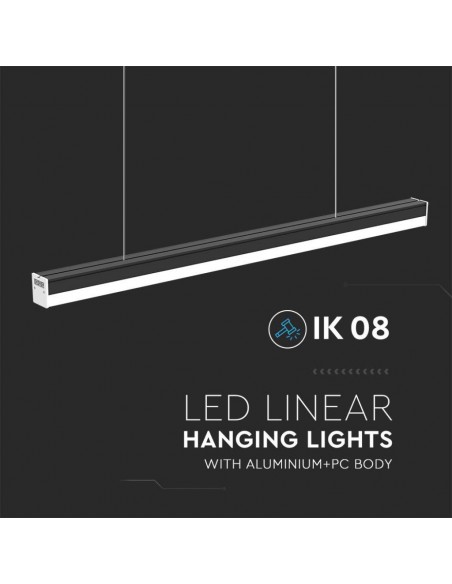 10137-Plafoniera LED Lineare  cm Colore Nero -6