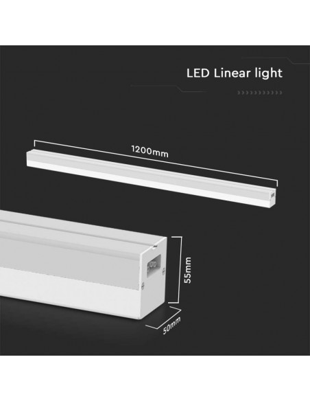 10138-Plafoniera LED Lineare  cm Colore Bianco  IP-2