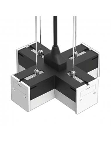 10140-Connettore a Forma di X  Colore Nero -3