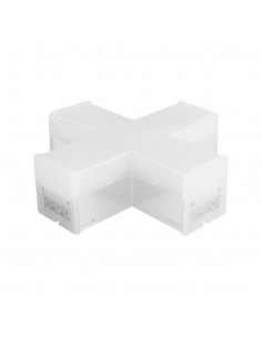 10142-Connettore LED Lineare a X  Colore Bianco -1
