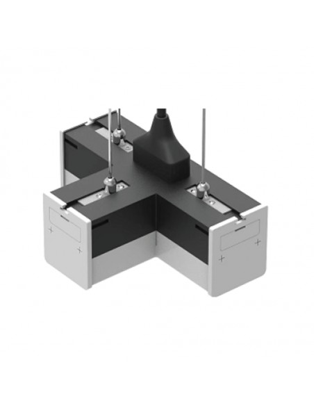 10170-Connettore a Forma di T  Colore Nero -3