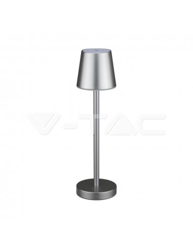 10187-Lampada LED da Tavolo  Colore Grigio ricaricabile con Micro-USB Touch Dimmerabile -1