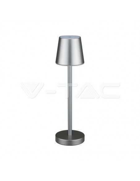 10187-Lampada LED da Tavolo  Colore Grigio ricaricabile con Micro-USB Touch Dimmerabile -1