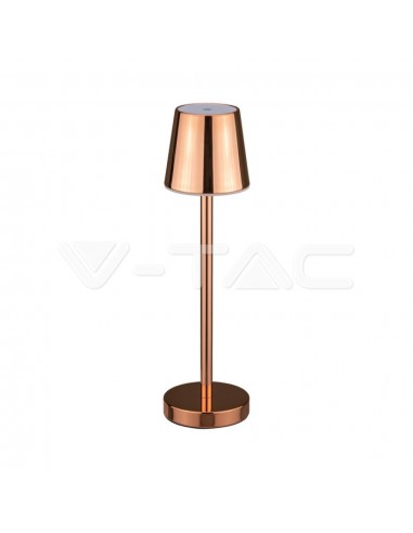 10189-Lampada LED da Tavolo  Colore Rame ricaricabile con Micro-USB Touch Dimmerabile -1